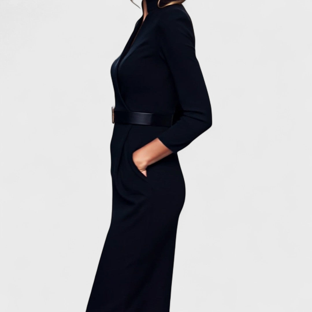 ALVA | Elegante zwarte jurk