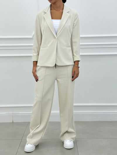 Sofia – Tweedelig pak met blazer en lange broek