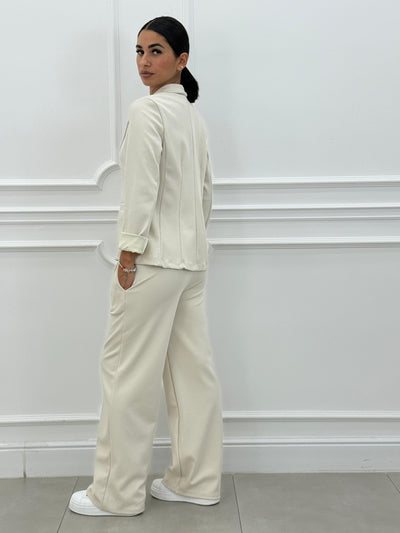 Sofia – Tweedelig pak met blazer en lange broek