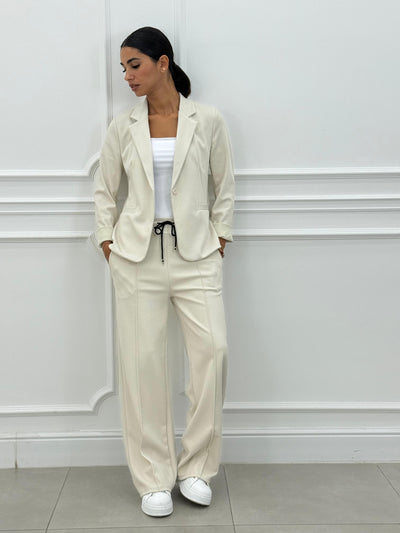 Sofia – Tweedelig pak met blazer en lange broek