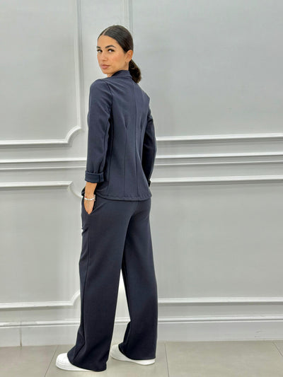 Sofia – Tweedelig pak met blazer en lange broek