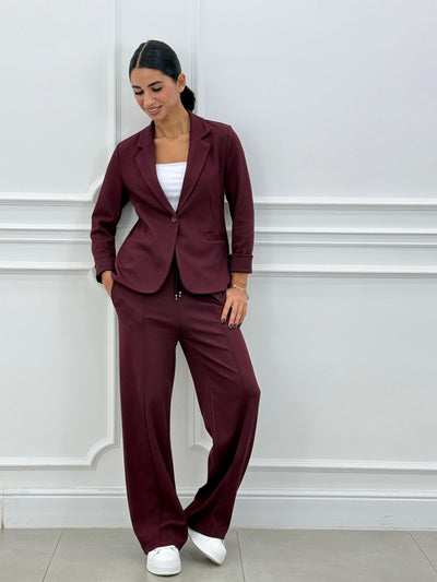 Sofia – Tweedelig pak met blazer en lange broek