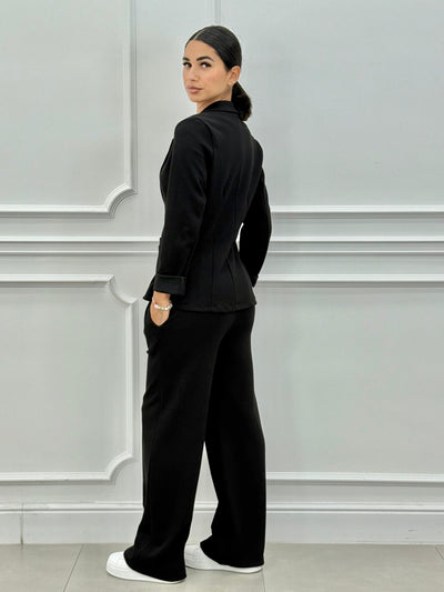 Sofia – Tweedelig pak met blazer en lange broek