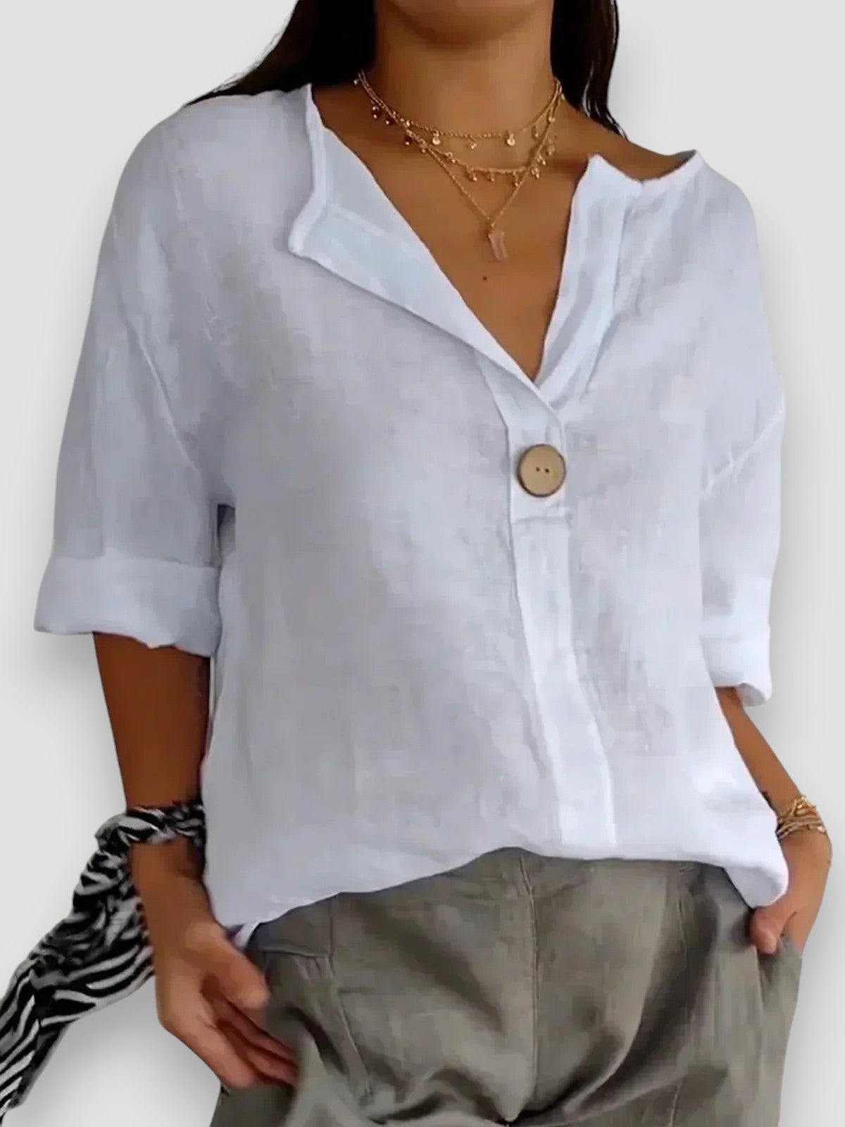 SOFIA | CASUAL V-HALS BLOUSE